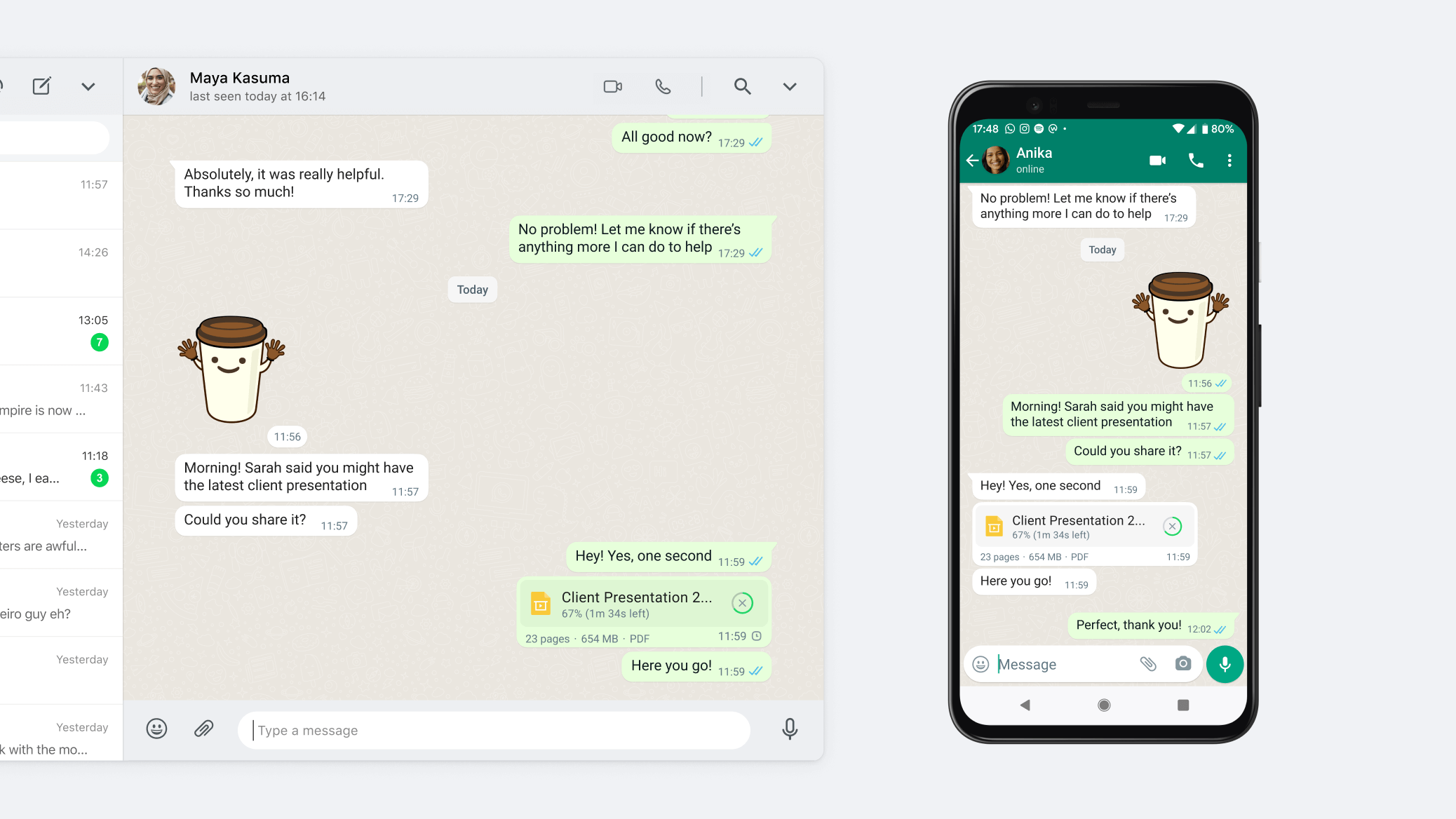 WhatsApp Large File Sharing
